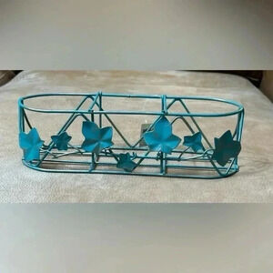 Vintage Garden Gate Designs Leaf Wire Basket Planter Decor 1996